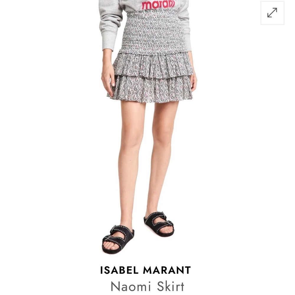 Isabel Marant Etoile Naomi Smocked Skirt XS | 36